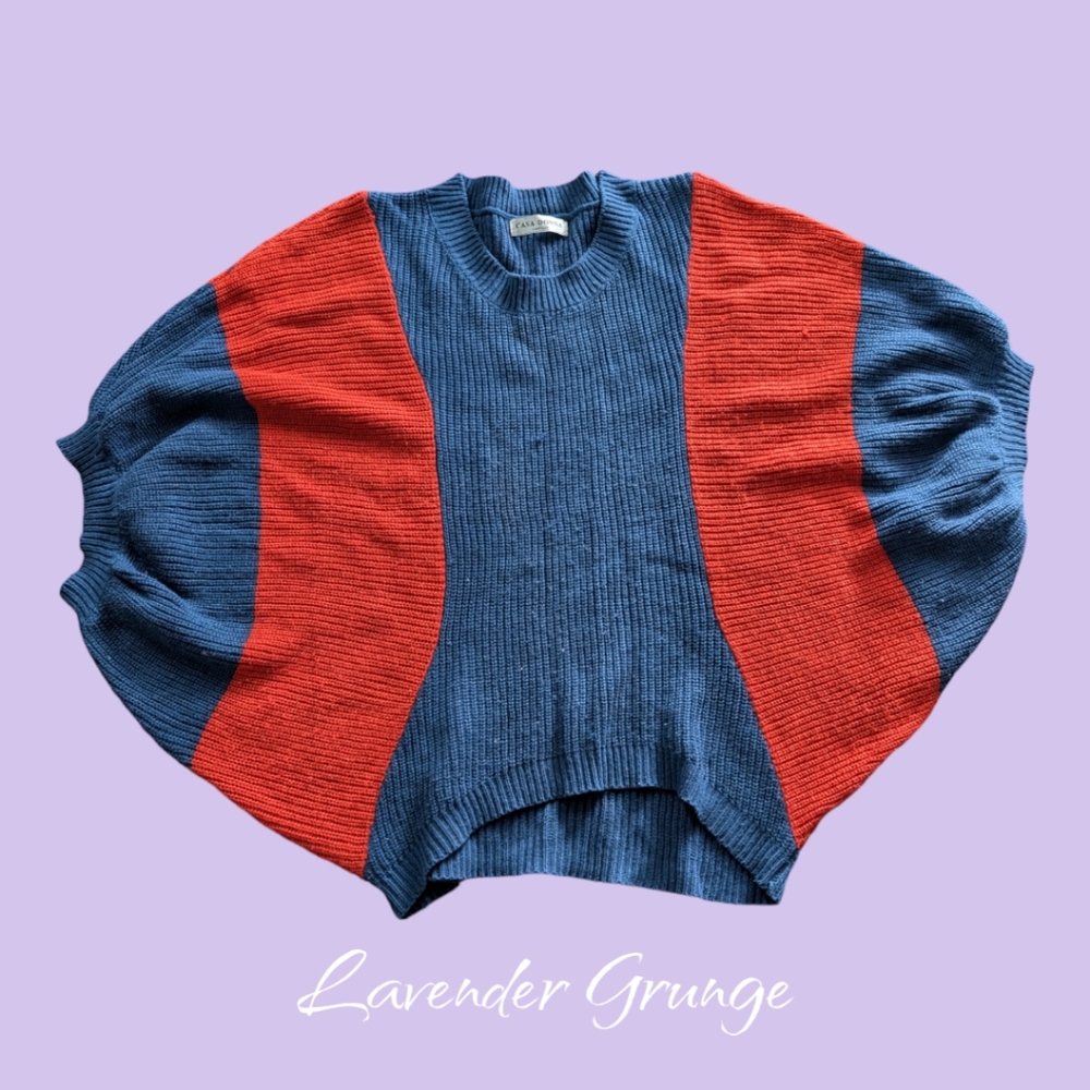 Casa Donna Colour Block Knit Sweater